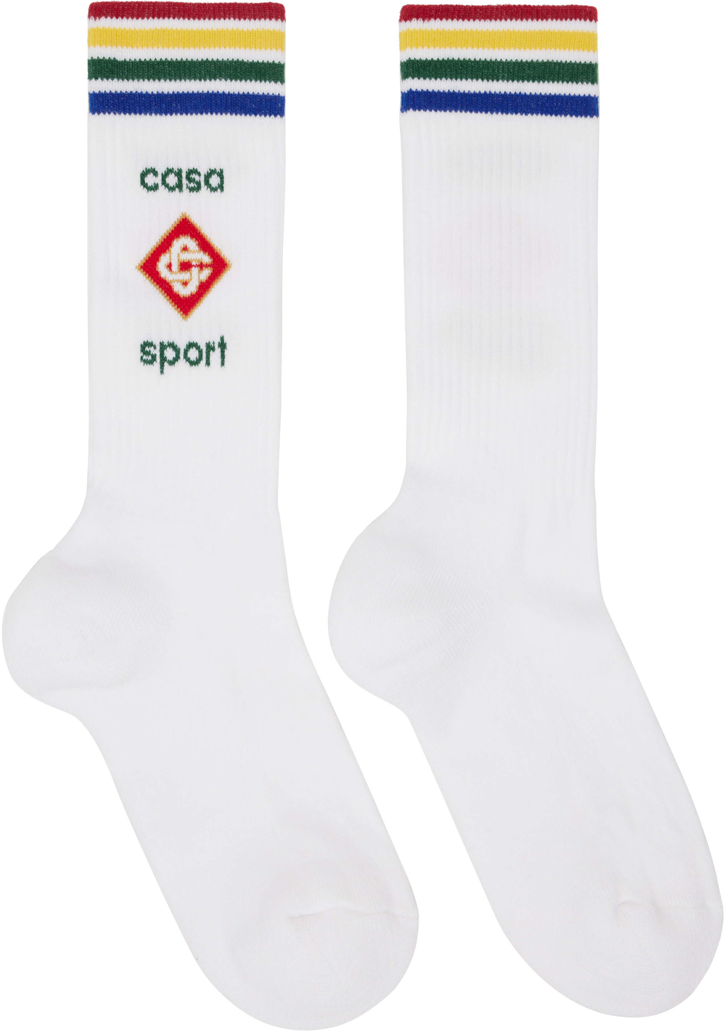 Casablanca White Casa Sport Socks | SSENSE