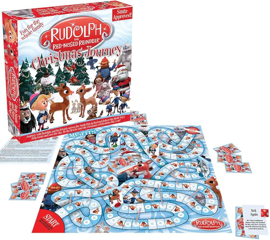 AQUARIUS Rudolph The Red-Nosed Reindeer Board Game - Fun Family Christmas Gift for Kids & Adults ... | Amazon (US)