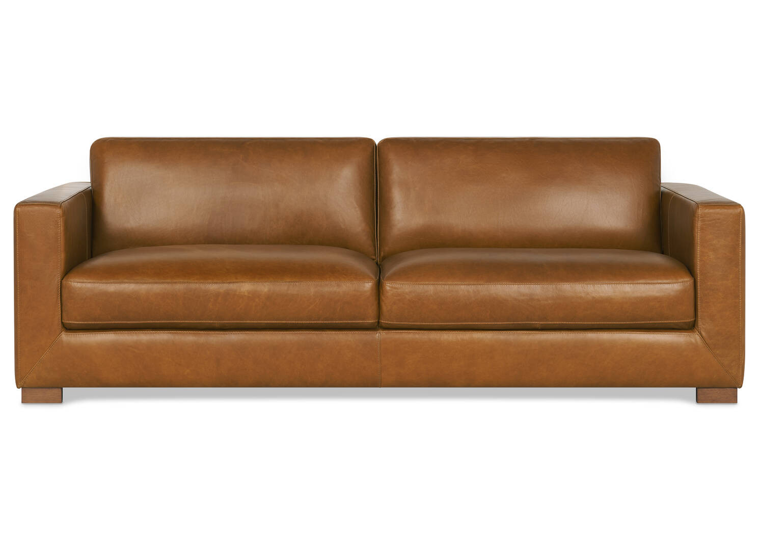 Gaetano Leather Sofa -Saddle Tan | Urban Barn