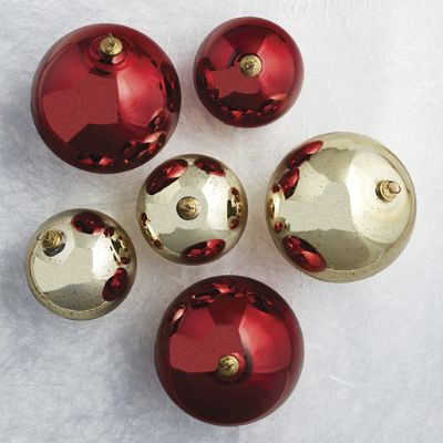 Oversized Mercury Glass Ornaments, Set of Six | Frontgate