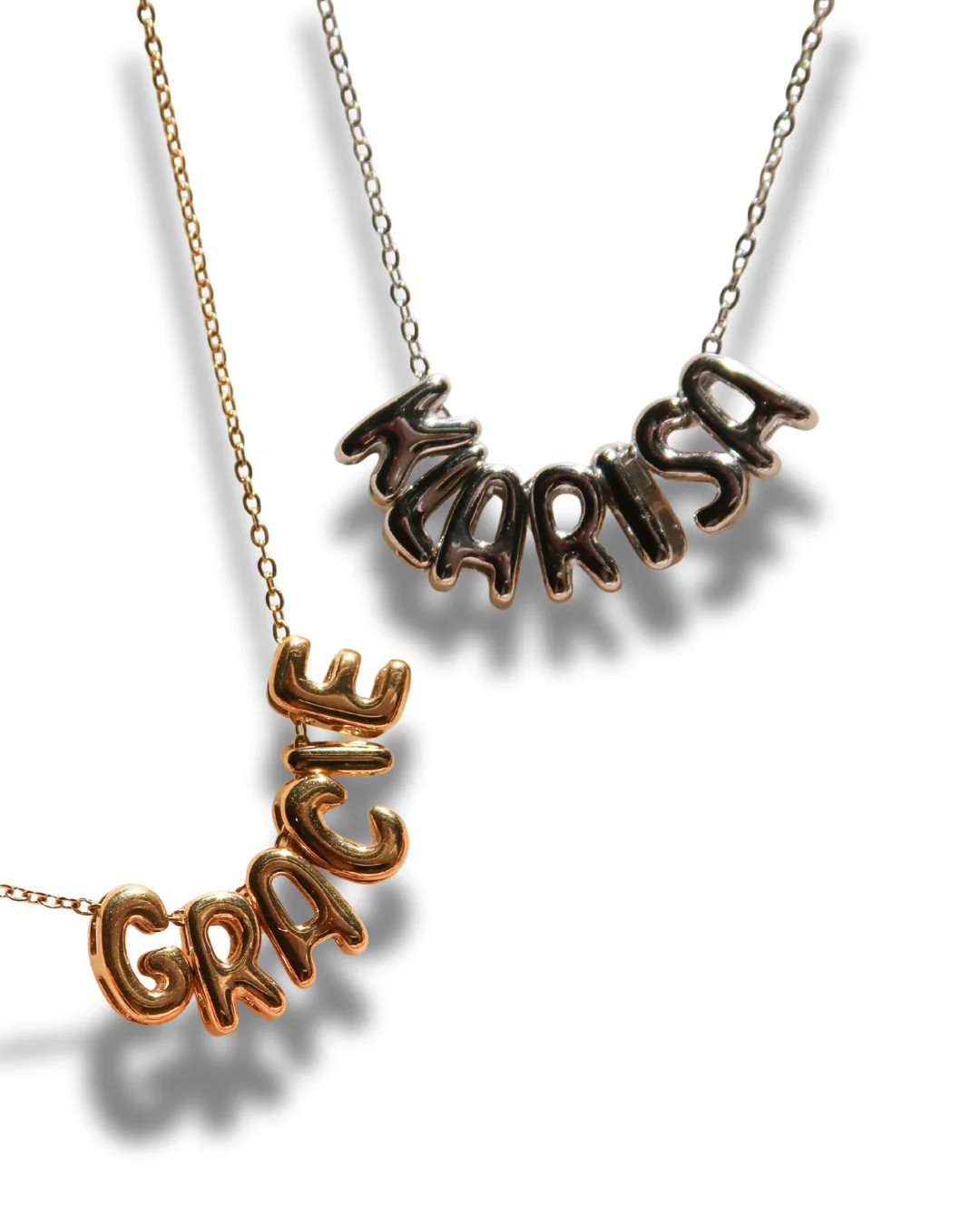 It Girl Personalized Bubble Name Necklace 316L Stainless Steel | KC Chic Designs