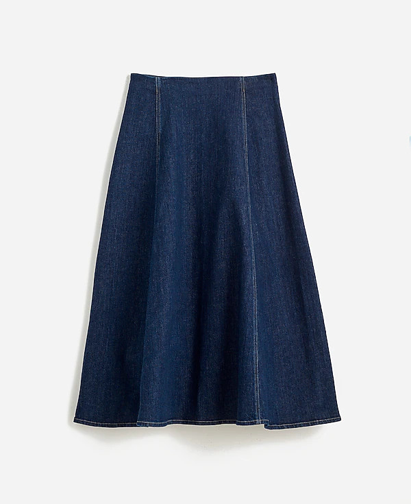 Alexa Chung for Madewell Denim Flare Midi Skirt in Pellson Wash | Madewell | Madewell