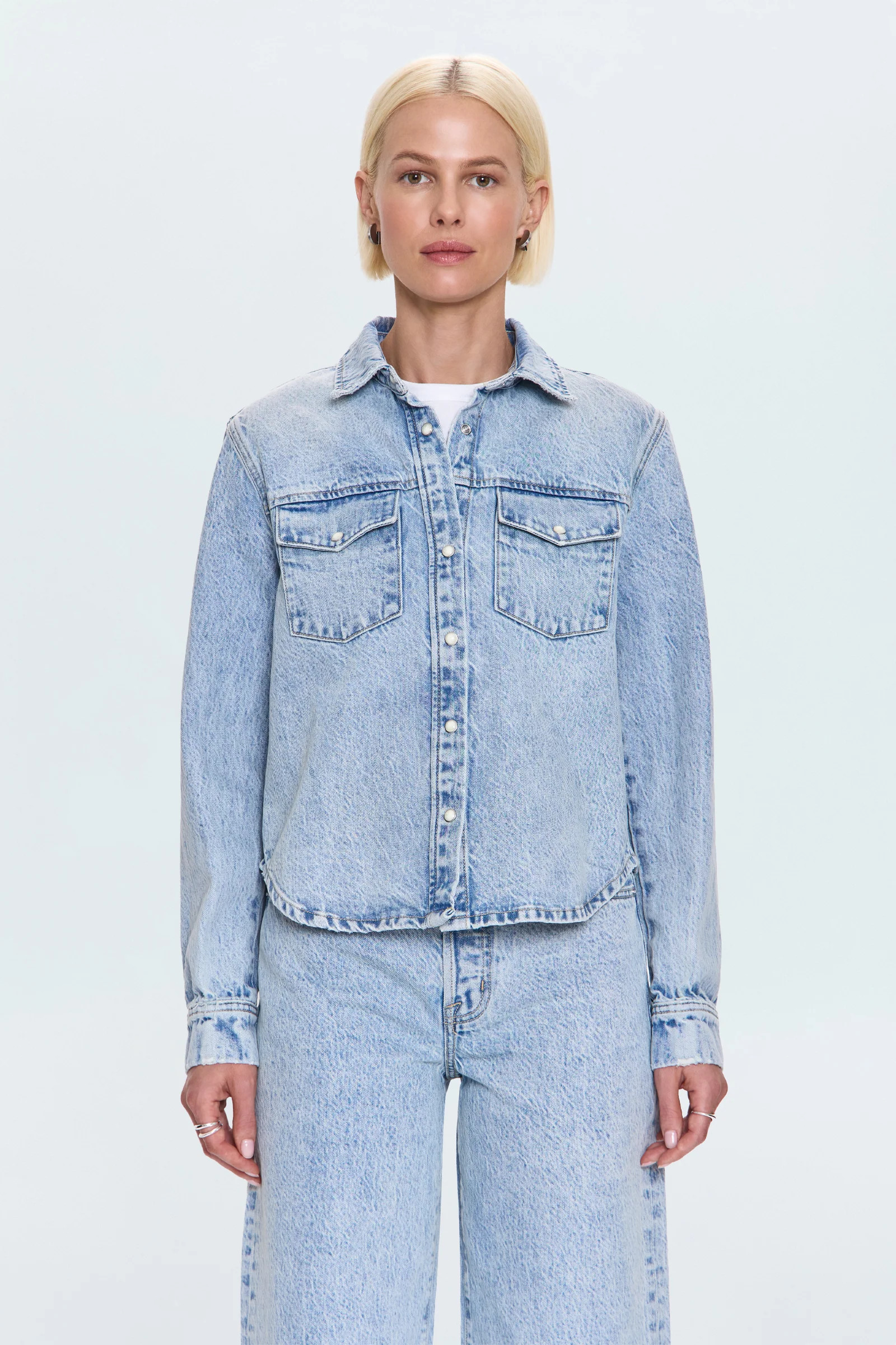 Thea Shrunken Denim Shacket - Modena Vintage | Pistola Denim