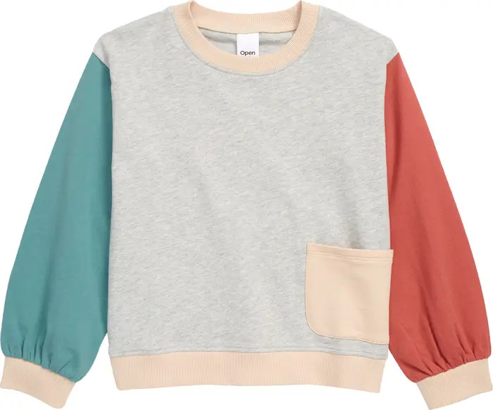 Open Edit Kids' Organic Cotton Sweatshirt | Nordstrom | Nordstrom