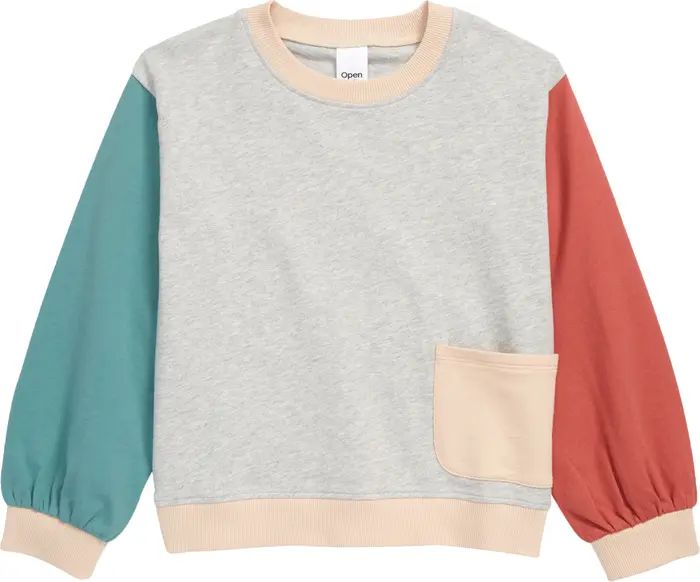 Open Edit Kids' Organic Cotton Sweatshirt | Nordstrom | Nordstrom