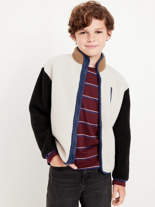 Full-Zip Sherpa Jacket for Boys | Old Navy (CA)