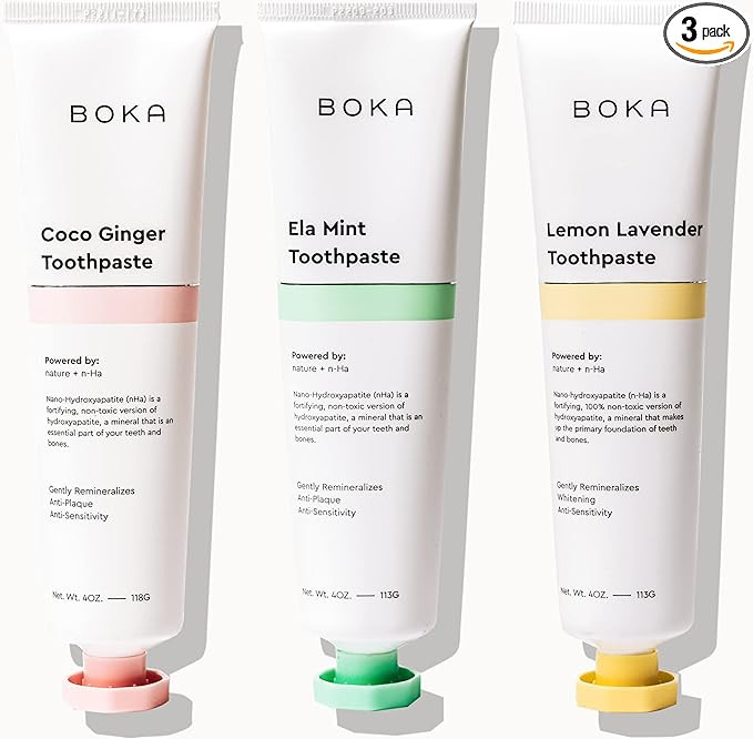 Boka Fluoride Free Toothpaste- Nano Hydroxyapatite, Remineralizing & Whitening- Dentist Recommend... | Amazon (US)