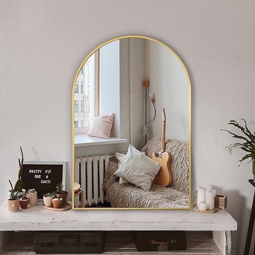 Arched Wall Mirror for Bathroom,Mirrors for Wall,24''x36'',Vanity Mirror for Bedroom, Entryway, L... | Amazon (US)
