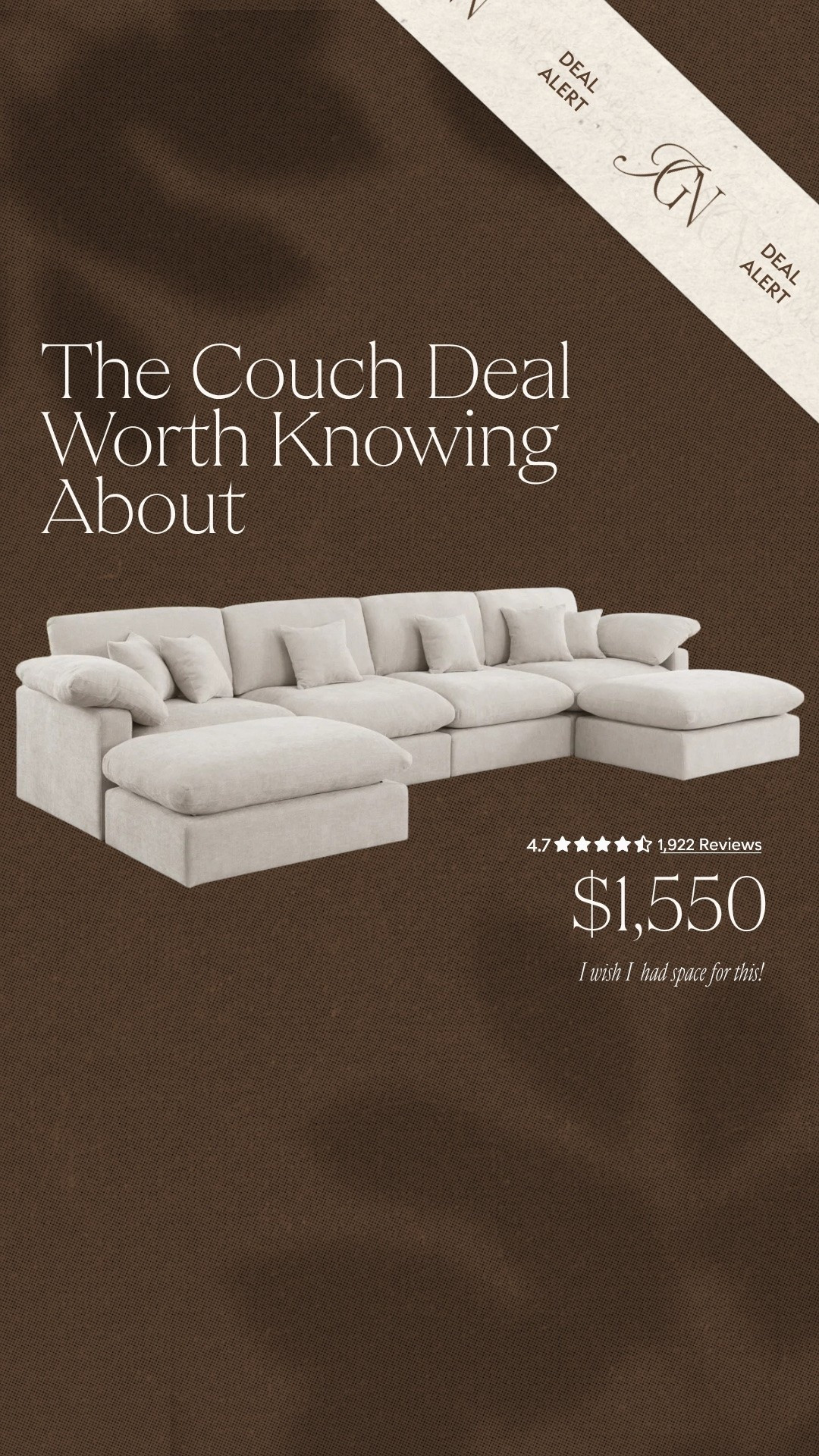 Um excuse me!? Was browsing couches and came across this gem! Such a crazy price for this chenille sectional - I wish I had space for this!

#sectional #couch #wayfair #deal #sale #dealoftheday #salealert #livingroom #furniture

#LTKHome #LTKSaleAlert