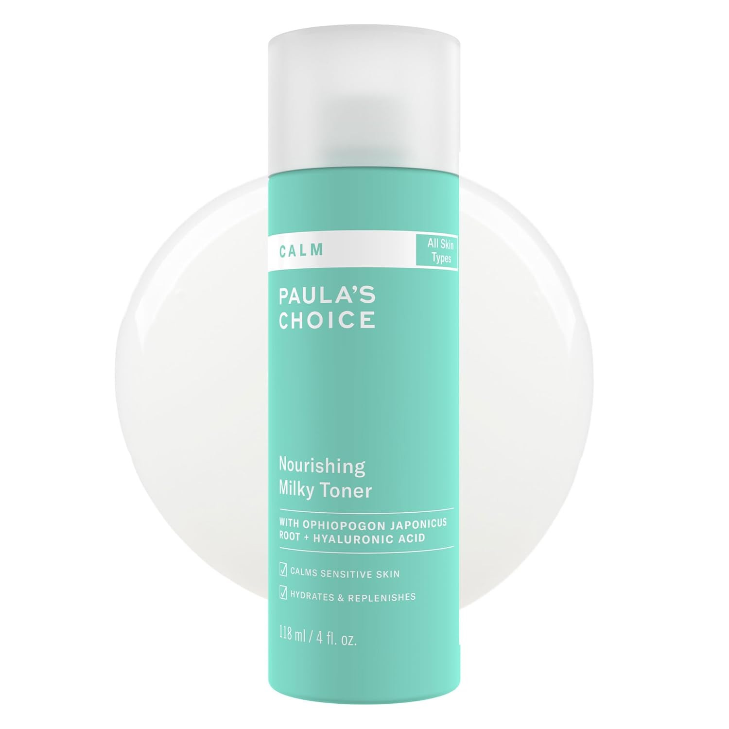 Paula’s Choice Calm Nourishing Milky Toner for Sensitive Skin, Calms + Soothes Redness, Suitable for Rosacea-Prone & Eczema-Prone Skin, Fragrance-Free & Paraben-Free, 4 Fl Oz. | Amazon (US)
