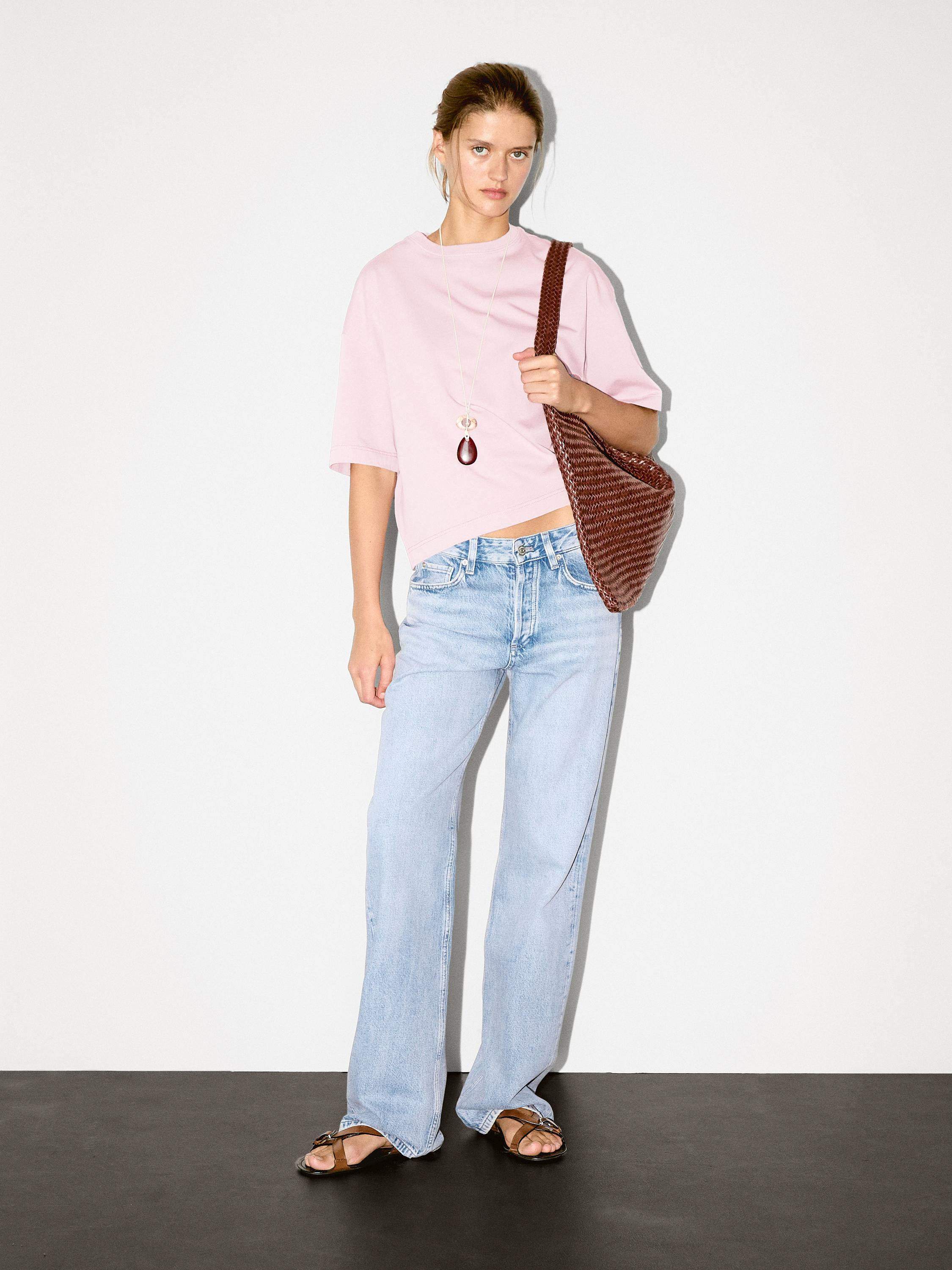 100% cotton short sleeve T-shirt | Massimo Dutti UK