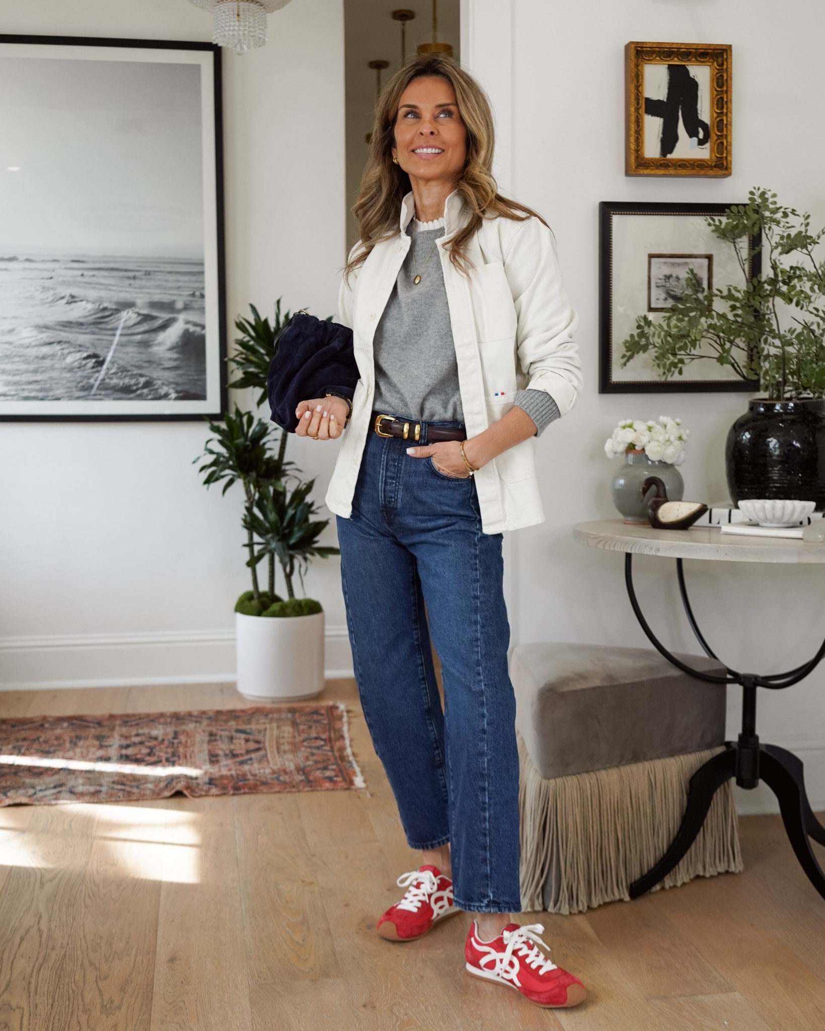 I’m 5’6’’.
Wearing size S in the twill jacket. Runs small, would recommend sizing up.

#LTKootd #LTKOver40 #LTKSeasonal