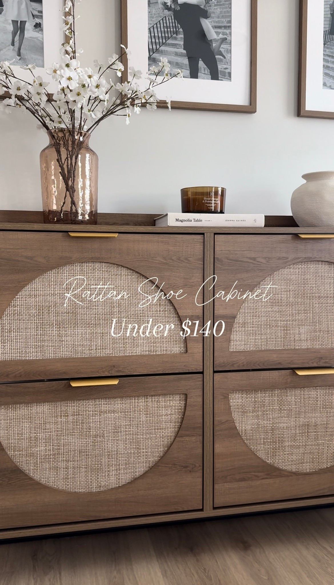 Rattan Shoe Cabinet 