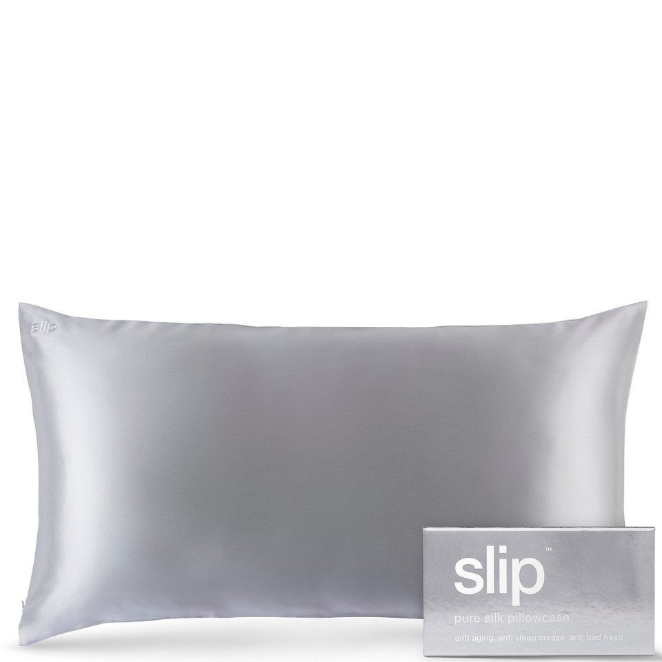 Slip Silk Pillowcase King in Silver