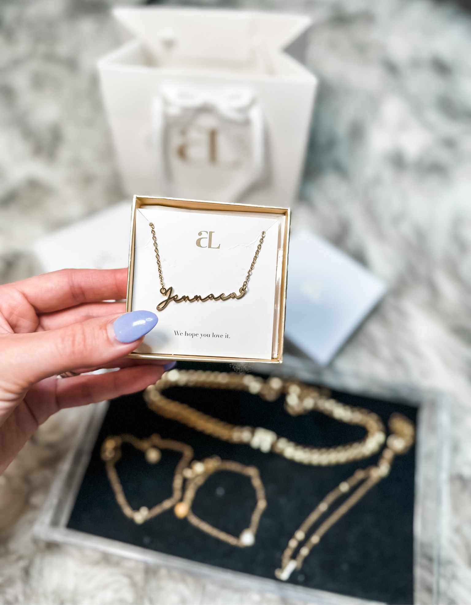 Trendy Gold Name necklace “gold signature necklace” high quality jewelry that’s affordable! Comes in silver and rose gold as well as the gold tone! Use code: AllinAL20 to save sitewide #ltkspring

#LTKGiftGuide #LTKstyletip