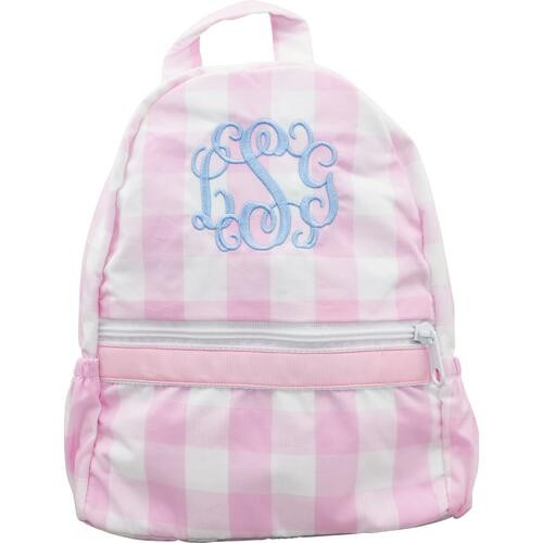 Pink Check Backpack | Cecil and Lou