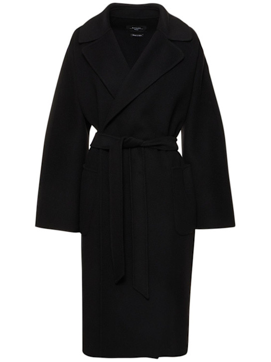 Rovo wool double belted midi coat | Luisaviaroma