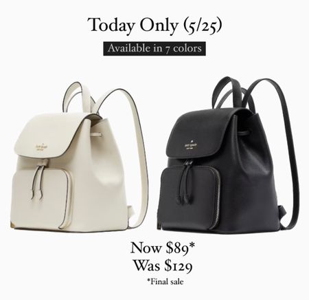 I just ordered this Kate Spade Kristi Medium Flap Backpack. It's $89 today only. Final sale. FYI. The measurements seem more like a small backpack and I'll review once I get it.

#LTKsalealert #LTKFind #LTKunder100