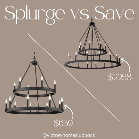 Splurge vs Save, lighting, fixtures, chandelier 

#LTKsalealert #LTKFind #LTKhome