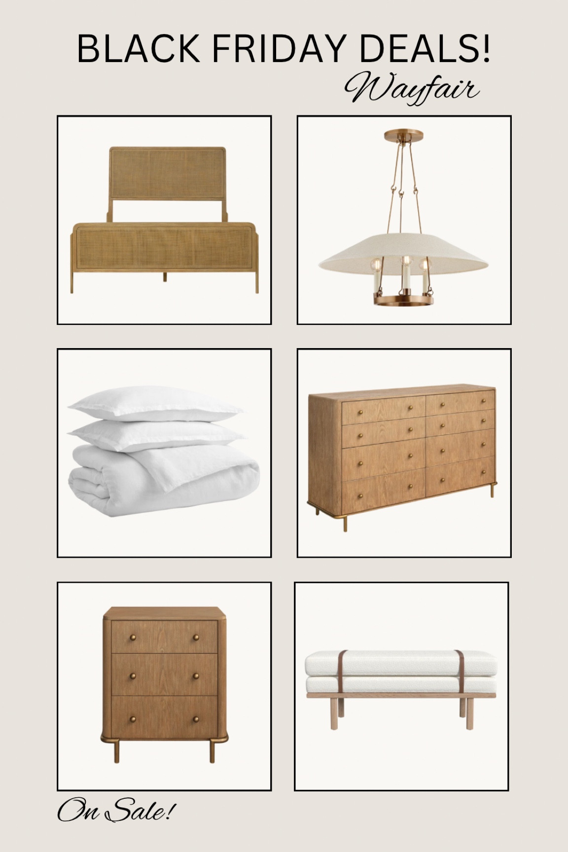 Black Friday deals! Beautiful, neutral and affordable bedroom finds!

#bedroom #bed #dresser #nightstand #chandelier #bench #onsale #blackfriday

#LTKHome #LTKSaleAlert