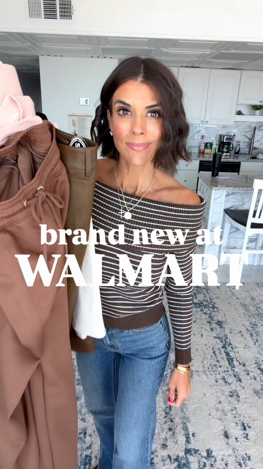 Brand new Walmart finds! I’m 5’5 and in size xs in all except pink sweatshirt. Size small in that. Size 0 in skirt (size down if you can) and jeans.