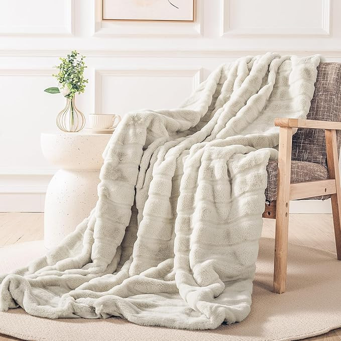 NEXHOME PRO Faux Fur Throw Blanket, Cozy Fluffy Soft Blanket or Couch Sofa Bed Living Room Decora... | Amazon (US)