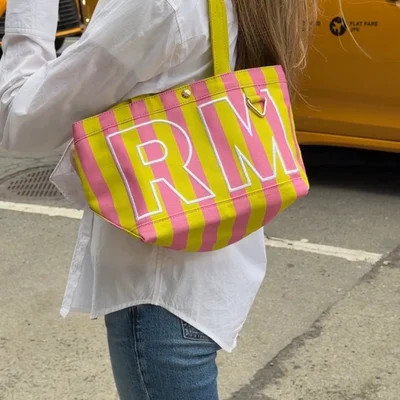 Striped Custom Alpha Tote - Custom Soleil | BaubleBar