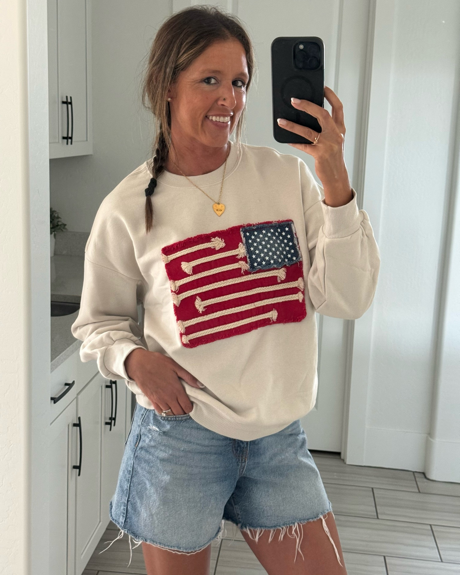 Viral Americana sweatshirt find 🤍
Looks so similar to the Free People version for way less 👏🏼

#LTKOver40 #LTKSeasonal #LTKmomlife