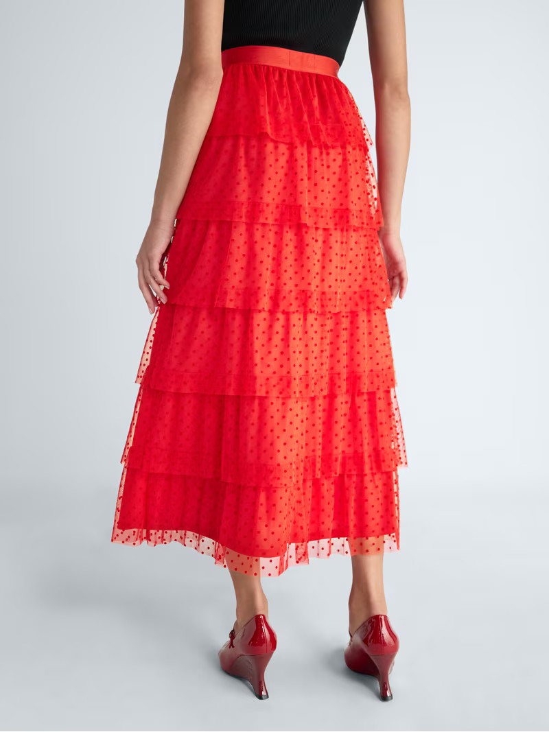 Scoop Women's Swiss Dot Maxi Skirt, Sizes XS-XXL | Walmart (US)