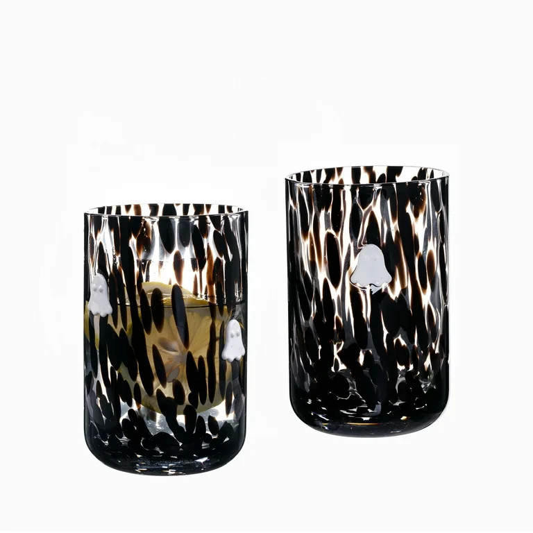 Way to Celebrate 12 fl oz Halloween Ghosts Charm Drinking Glass, Set of 2 | Walmart (US)