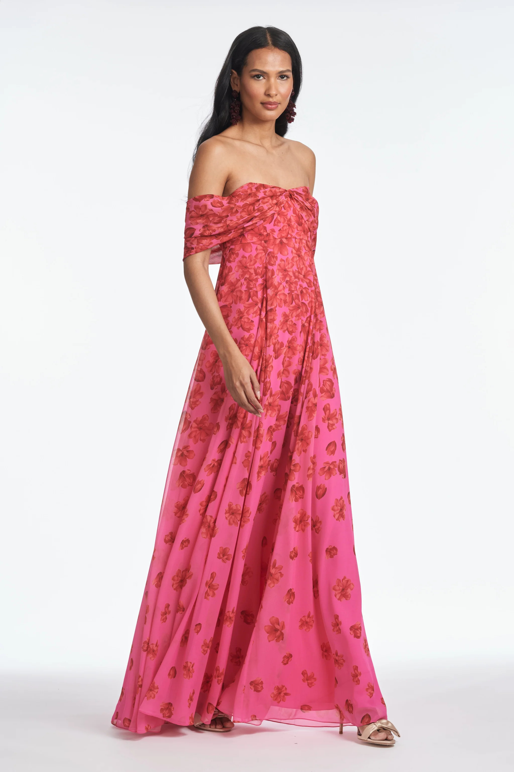 KENNEDY GOWN - ROSE VERMILION | Sachin and Babi