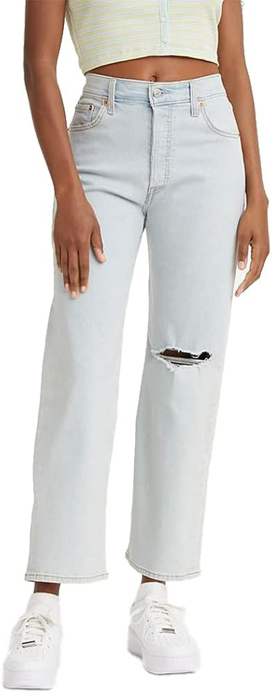 Levi's Women's Premium Ribcage Straight Ankle Jeans | Amazon (US)