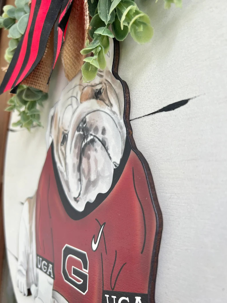 UGA Georgia Bulldogs Door Hanger Athens, GA Georgia Bulldog Georgia Football Football Decor Go Da... | Etsy (US)