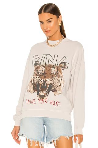 ANINE BING Tiger Sweatshirt in Stone from Revolve.com | Revolve Clothing (Global)