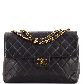 Vintage Classic Single Flap Bag Quilted Lambskin Jumbo | Rebag