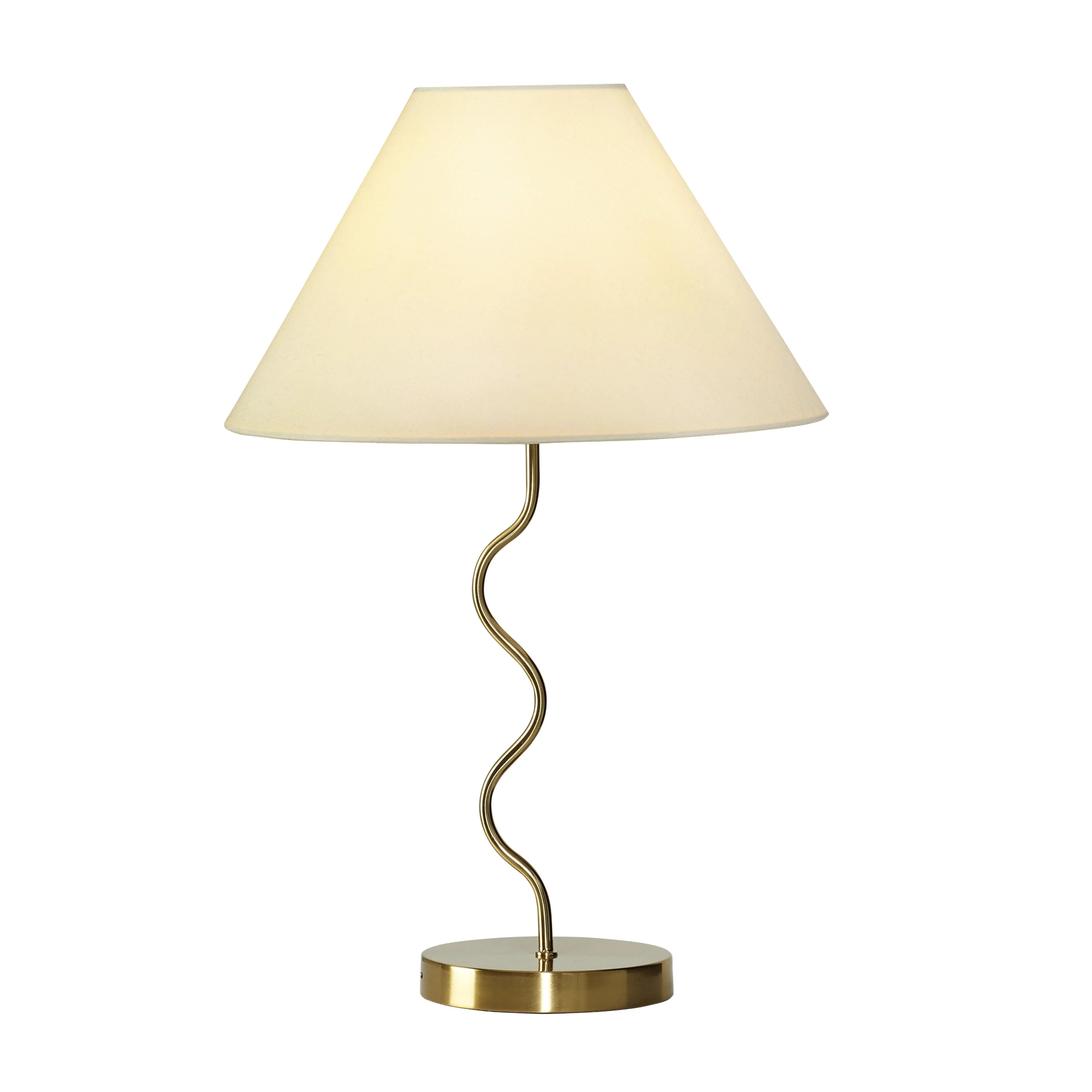 Brightech Squiggle 22" LED Table Lamp with Twisting Base and Ivory Empire Shade - Brass | Walmart (US)