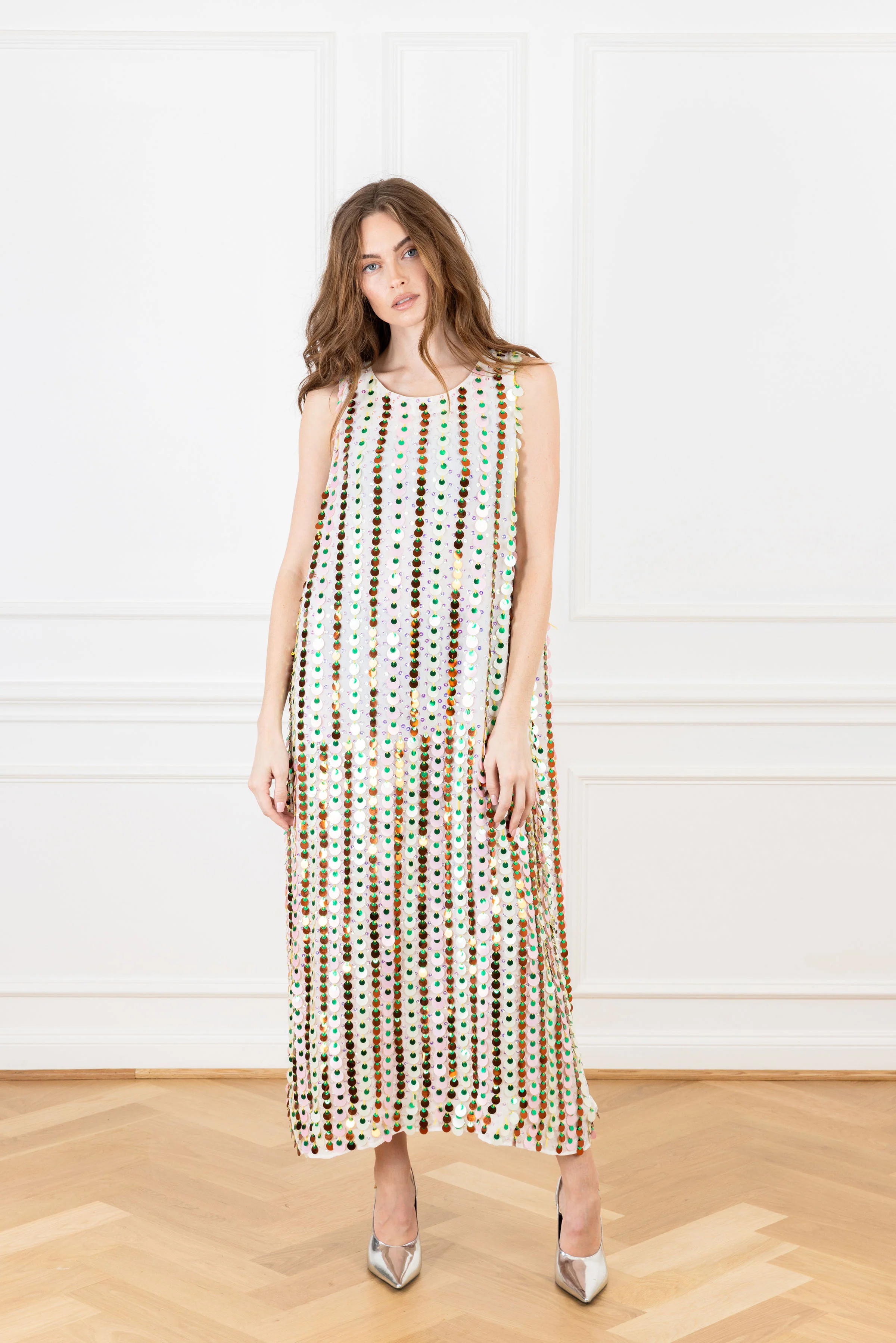 Opal Bangle Sequin Maxi A-Line Dress | La Vie Style House