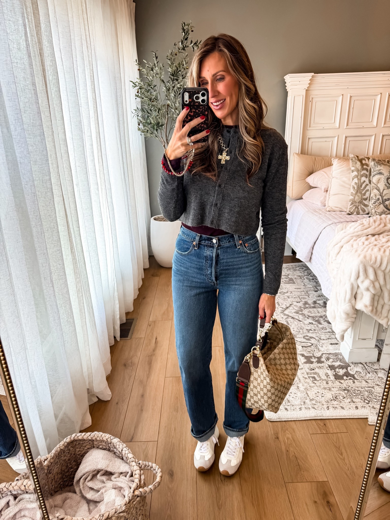 My outfit today got my jeans on Amazon. I am wearing a size 29 I sized down a half a size in the white sneakers, which are incredibly luxurious. You’re not even going to believe how soft this leather is and I did medium tops. 

#LTKgrwm #LTKOver40 #LTKootd