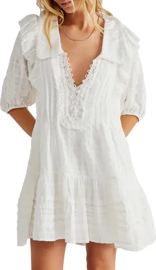 Elora Tonal Windowpane Check Minidress | Nordstrom