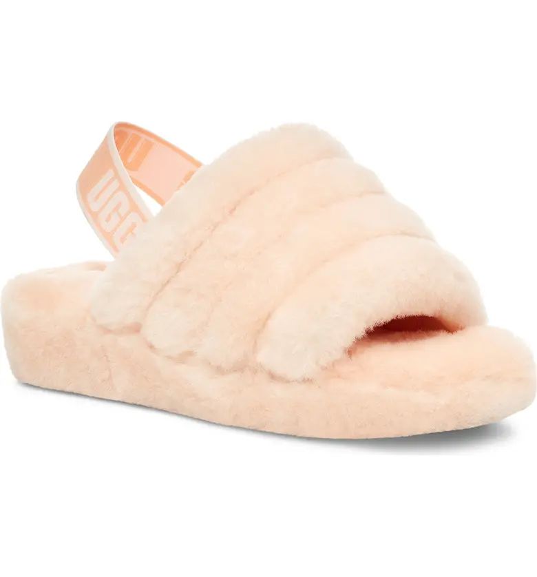 Fluff Yeah Genuine Shearling Slingback Sandal | Nordstrom | Nordstrom