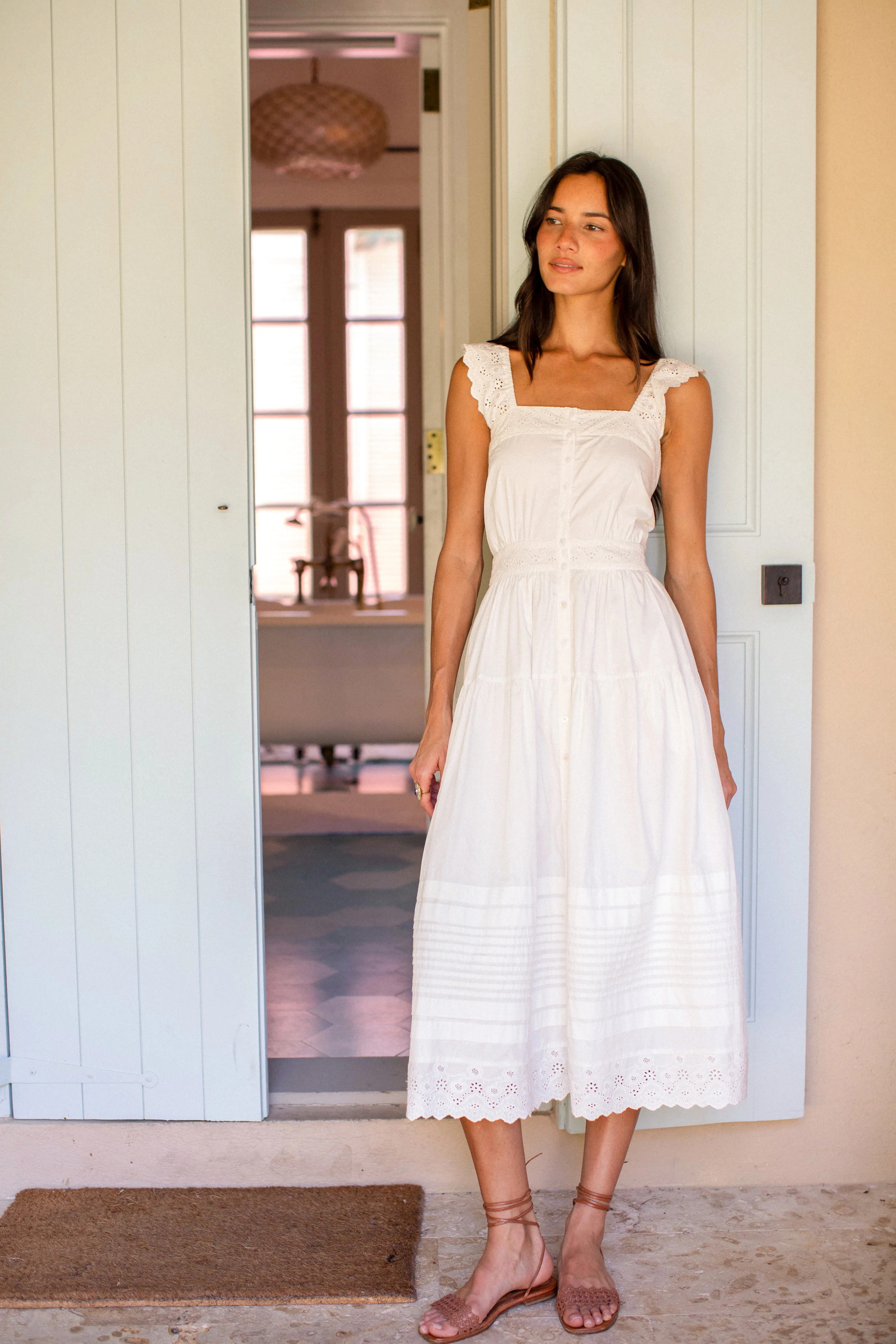 Frida Dress - Shell Schiffli | Marea