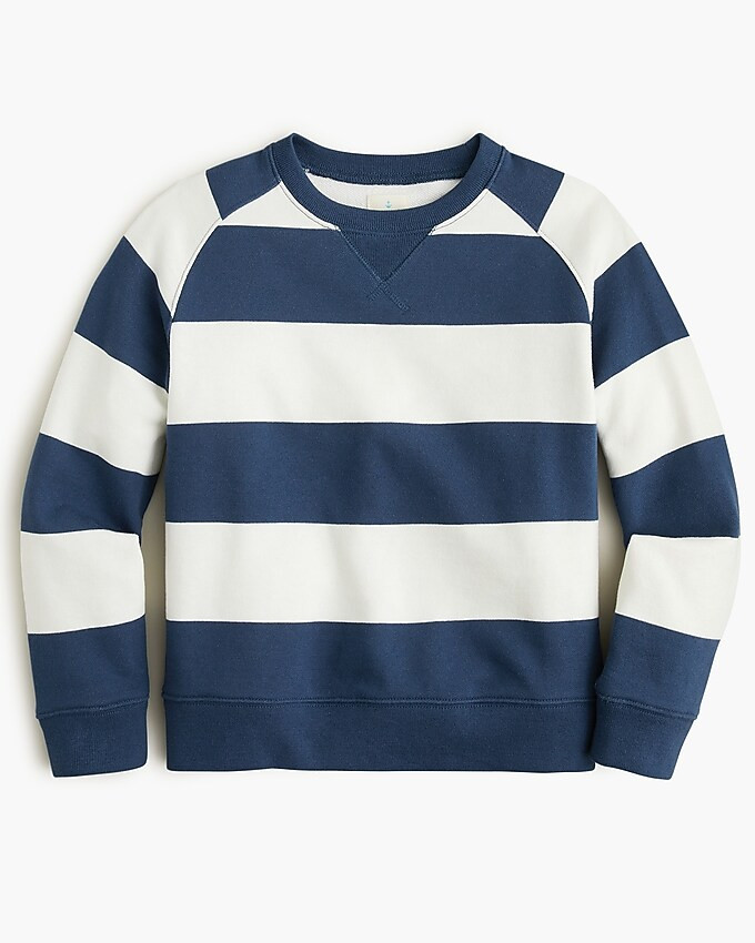 Kids' striped terry crewneck sweatshirt | J. Crew US