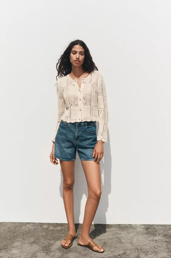 Z1975 HIGH-WAISTED MOM FIT SHORTS | Zara US