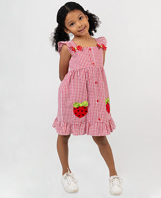 Girls' 2T-6X Gingham Seersucker Dress | Macy's