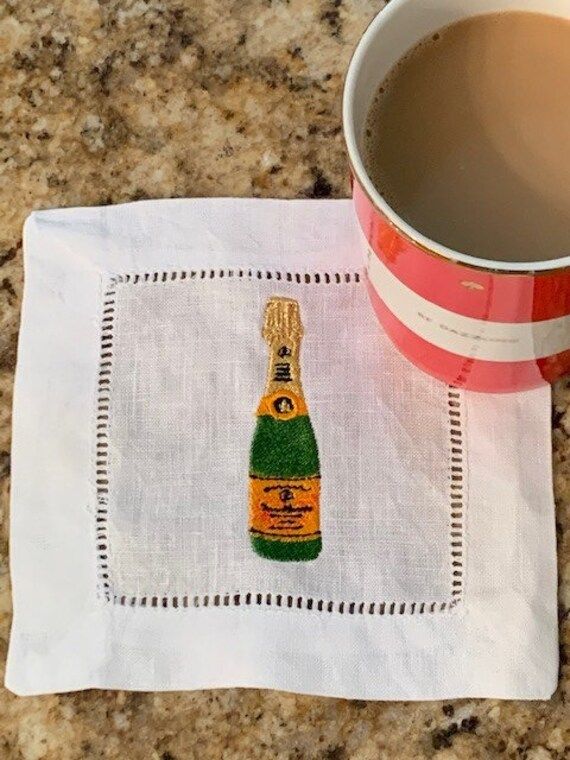 Champagne Wishes Cocktail Napkins - Etsy | Etsy (US)