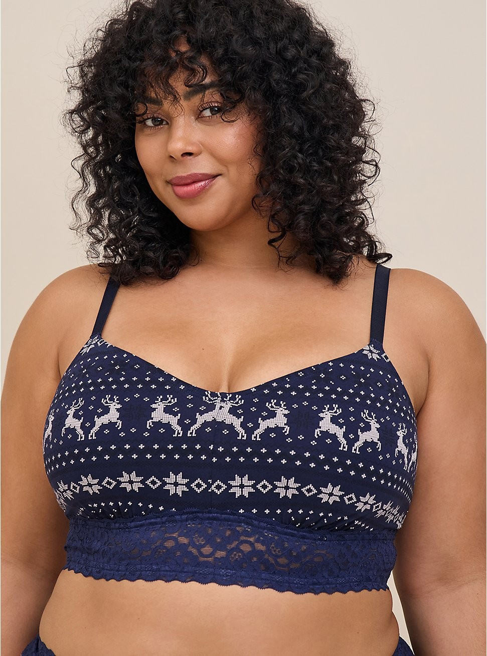 Lightly Lined Cotton Lace Hem Bralette | Torrid (US & Canada)