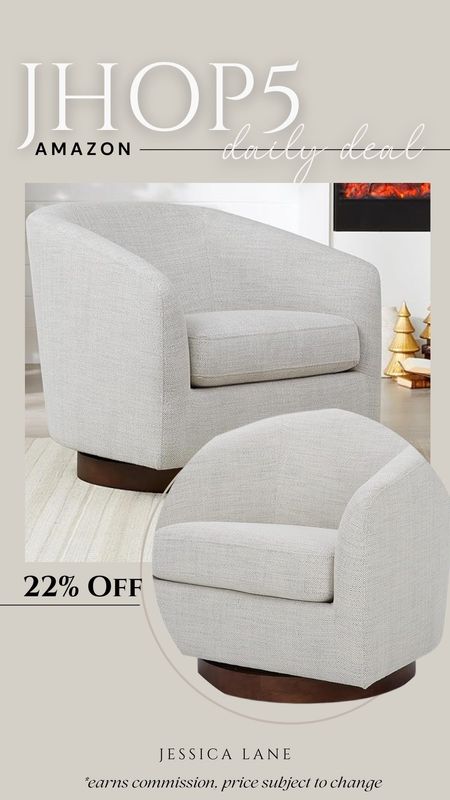 Amazon daily deal, save 22% on this popular barrel accent swivel chair from Chita. Lots of color options available. Swivel chair, accent chair, living room furniture, barrel accent chair, Amazon deal, Amazon home, home , Amazon deal, Amazon home

#LTKSaleAlert #LTKHome #LTKStyleTip