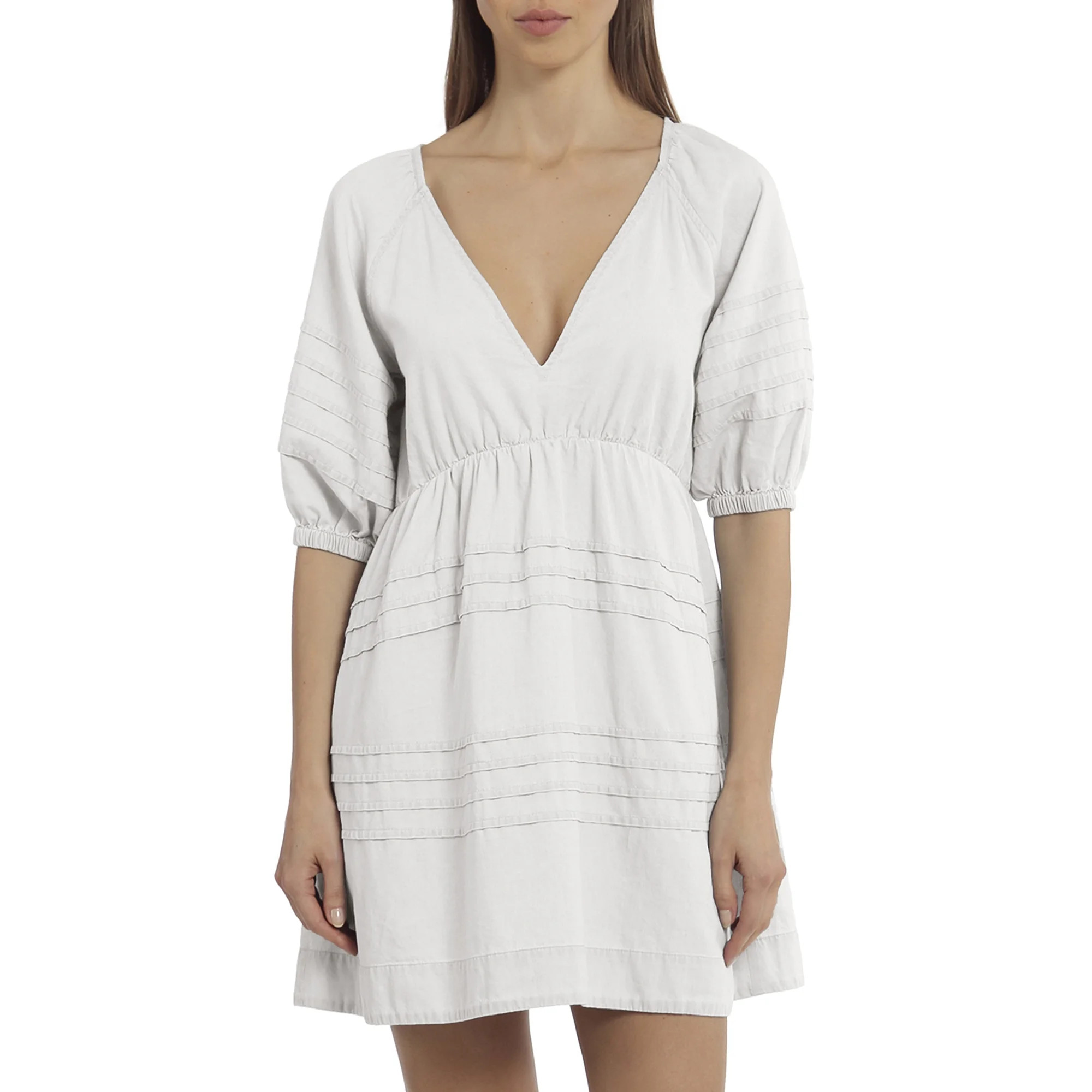 Avec Les Filles Women's Juniors Cotton-Lyocell Babydoll Dress | Walmart (US)