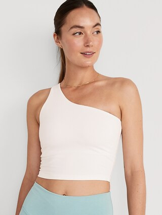 Light-Support PowerChill One-Shoulder Longline Sports Bra for Women | Old Navy (US)