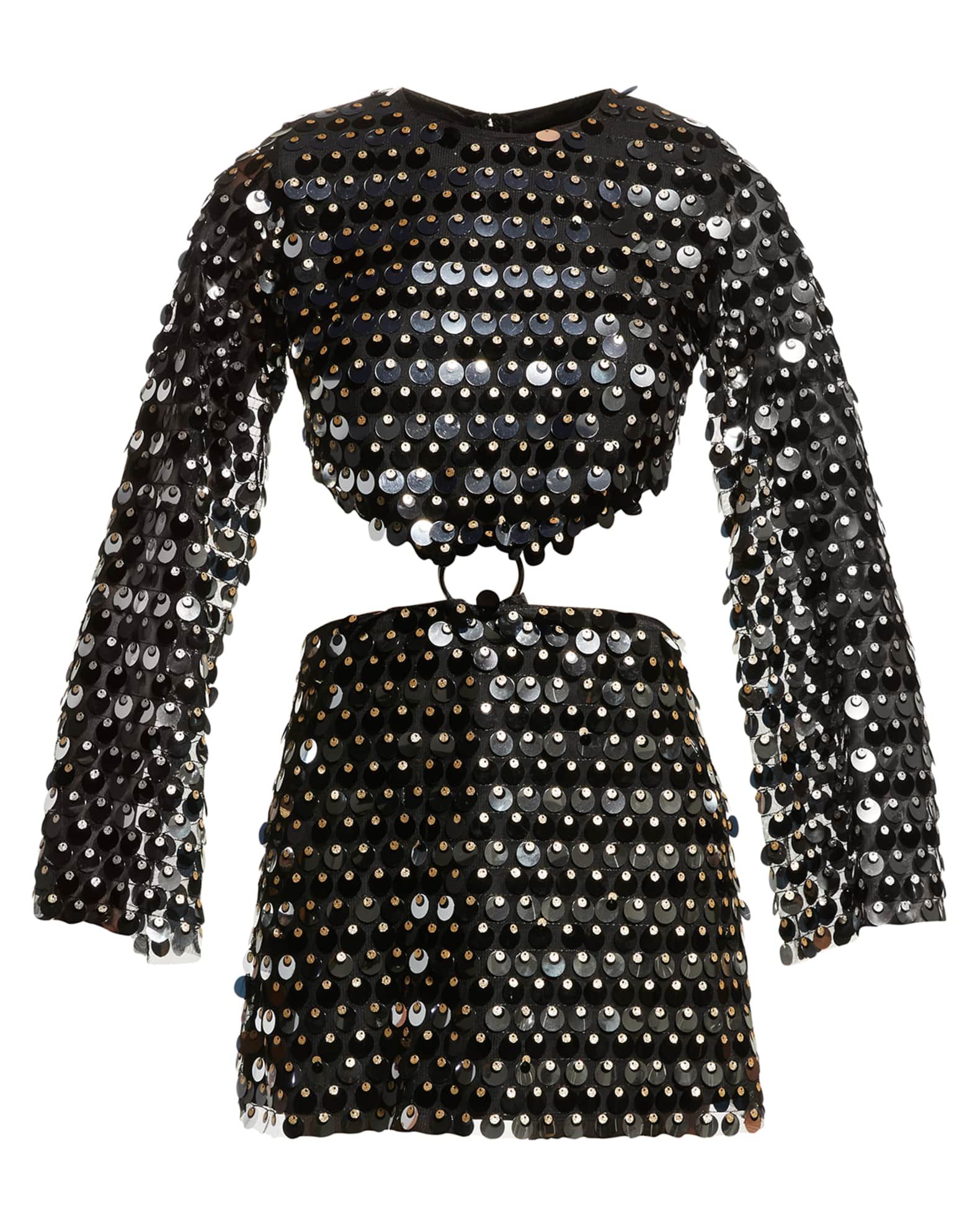 Edie Cutout Sequin Mini Dress | Neiman Marcus